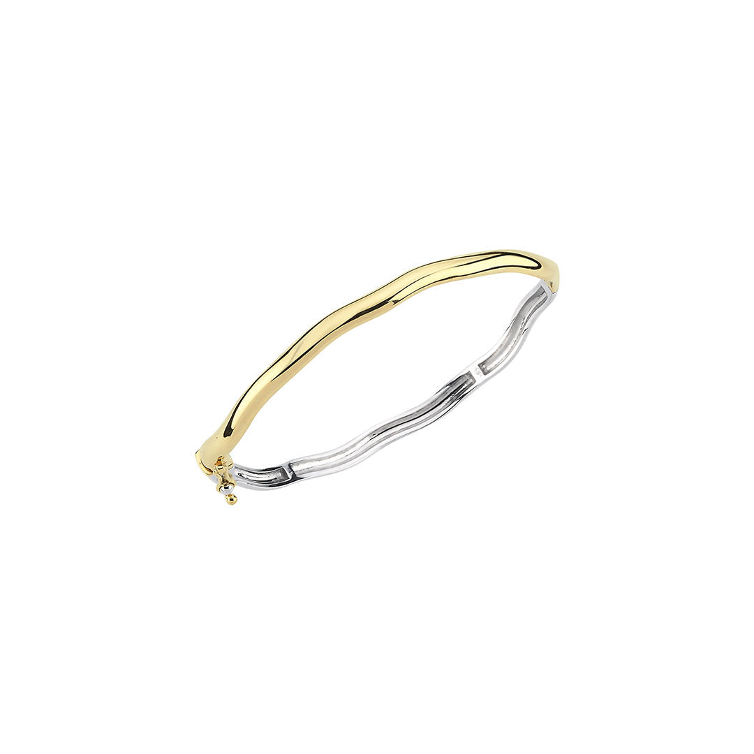 Rebellion Bangle in 2 Tone Gold